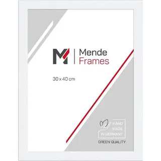 MendeFrames H980 Holzrahmen weiß gemasert 60x90 cm mit Kunstglas