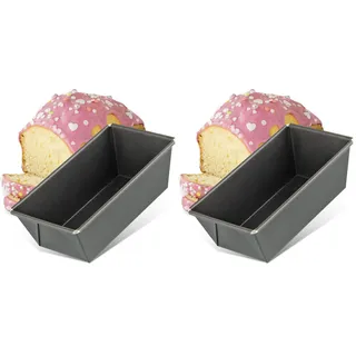 Zenker Königskuchenform 15 cm SPECIAL - MINI, kleine Backform aus Stahlblech, Kastenform mit Antihaftbeschichtung (Farbe: Schwarz), Menge: 1 Stück (Packung mit 2)