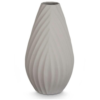 Gift Decor Vase gestreift grau Keramik 26 x 49 x 26 cm