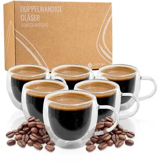 Exitoso Doppelwandige Espressogläser 0,08 l 6-tlg.