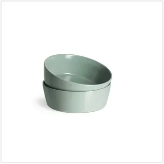 Springlane Geschirr-Set Sweet Scandi, Keramik, in verschiedenen Ausführungen und Sets, 2 Personen, Keramik, 2er-Set Suppenteller, spülmaschinen-, backofen- & mikrowellengeeignet grün