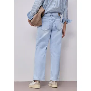 STREET ONE Wide Leg Jeans, im Bleached-Look ultra bleached wash, 28, Länge 26,