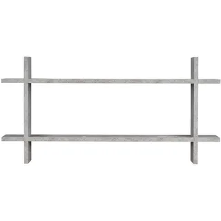 Levandeo® Wandregal, Regal BxH 98x48cm Holz Steckregal Beton-Optik Wandregal Bücherregal