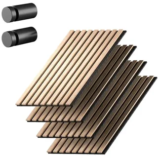 Vicco Akustikpaneel Elano Eiche/Schwarz 4 St. 40 x 80 x 1,8 cm