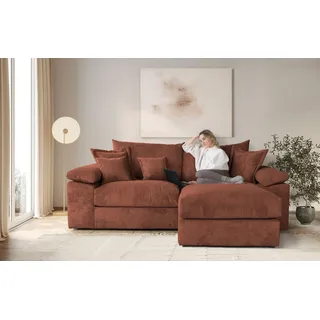 OTTO home Eckcouch Cord 2-Sitzer Orange