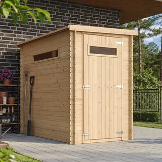 TIMBELA Gartenhaus 1,44 x 2,39 m Beige