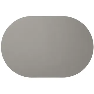 Asa Selection Tischset Leather Optic Fine 49,5x33cm Kunststoff Grau Zement