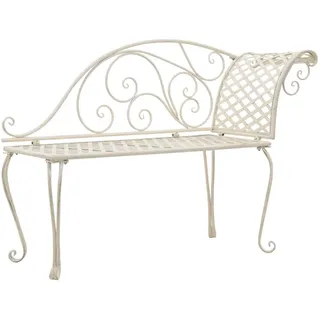 vidaXL Garten-Chaiselongue 128 x 46 x 88 cm antik-weiß