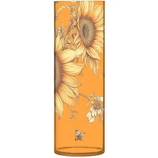 Farmhouse Vase, ästhetische Sonnenblumen-Orange, Kunststoff, 30 cm, moderne transparente Vasen für Tische für Esstisch, Tafelaufsätze, Bürodekoration