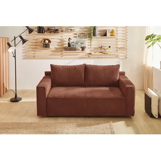 Jockenhöfer Schlafcouch Polyester 2-Sitzer Rot