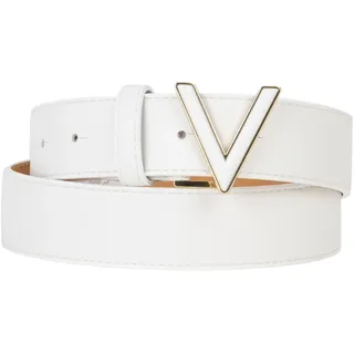VALENTINO Gürtel Glow Belt W115 Bianco / Oro - kürzbar