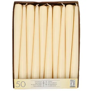 Papstar Leuchterkerzen Ø 2,2 cm 25 cm champagner 50 St.