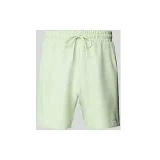 Badehose mit Label-Stitching, Gruen, S
