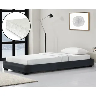 Corium Polsterbett 90 x 200 cm Schwarz