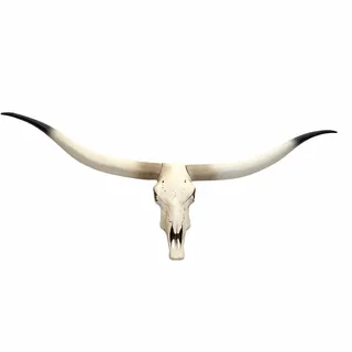 Décoshop26 - Dekorativer Kuhschädel Stierkopf Longhorn-Wandtrophäe aus Polyresin 103 x 43 x 11 cm 04_0002819