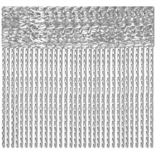 BestLivings 2er Pack Fadenvorhang 90x240 Silber - hellgrau
