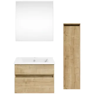 Puris Badezimmer Get2You, Eiche, Holzwerkstoff, 2 Schublade(n) Schubladen, 92.2 cm, Goldenes M, Made in Germany, Dgm, hängend, Badezimmer, Badmöbelsets & Badmöbelserien, Badmöbel-Set