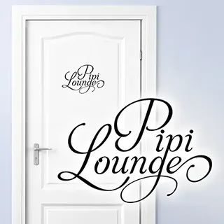 Wandtattoo Türaufkleber WC Pipi Lounge 1063W