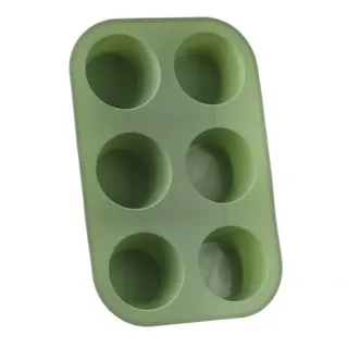 MARELIDA Muffinform Muffinform für 6 Muffins Platinum Silikon mintgrün Backform Cupcake, (1-tlg) grün