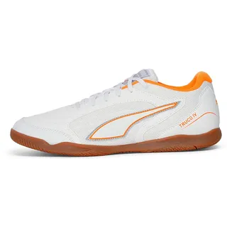 Puma Truco IV Hallenfußballschuhe - PUMA white/orange glow/vibrant silver 43