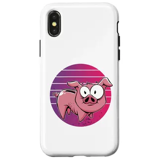 Hülle für iPhone X/XS Lustiges Sparschwein, Happy Saver, Sparschwein, das Geld