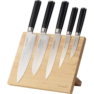 Echtwerk Messerset Echtwerk, Kunststoff, 6-teilig, ergonomischer Griff, rutschfester rostfrei, Kochen, Küchenmesser, Messersets