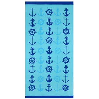 Sonia Originelli Strandtuch Anker Streifen Mikrofaser Handtuch Beach Maritim Farbe Maritim