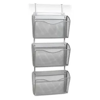 Zeller Wandprospekthalter Mesh DIN A4 3 Fächer 35,5 x 9,0 x 85,5 cm 1 St. Silber