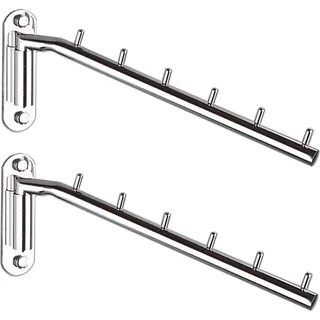 2 Stück Kleiderstange Wandmontage Klappbar, Edelstahl Wandkleiderbügel, Wand Kleiderständer, Klappbarer Kleiderlüfter, Metall Kleiderstange, für Schlafzimmer, Waschküchen, Badezimmer, Einkaufszentren