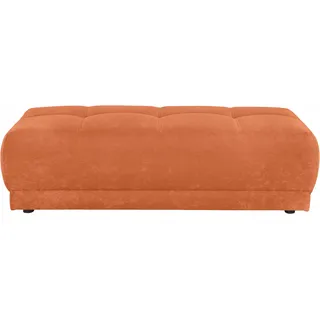 Hocker DOMO COLLECTION "Ava Bankhocker mit Federkernunterfederung, B/T 150/67cm", orange (terrakotta), B:150cm H:44cm T:67cm, Struktur (100% Polyester);Microfaser PRIMABELLE (100% Polyester);Kunstleder SOFTLUX;Struktur fein (100% Polyester), Hocker, Polsterhocker