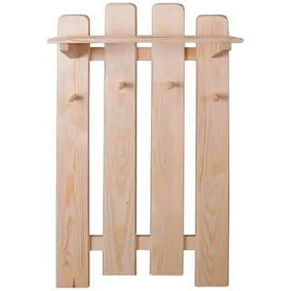 JVmoebel Wandgarderobe Massivholz Garderobenpaneel aus Kiefer für den Flur, Made in Europa beige