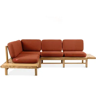 KONSIMO® Loungesofa ATREDA Garten-Ecksofa links, Loungesofa Gartenmöbel, hergestellt in der EU orange
