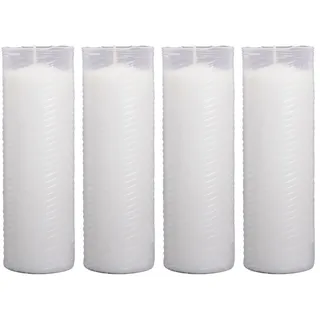 HS Candle Grabkerze (Spar-Set, 4-tlg), Nachfüllkerze N4 Ersatzkerze Grablicht, in versch. Sets verfügbar weiß