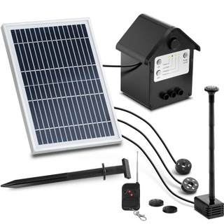 Uniprodo Solar-Springbrunnen - 250 l/h - LED - mit Fernbedienung