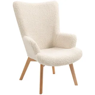 Möbel Kraft Sessel Malmo Textil 64 x 100 x 74 cm Weiß