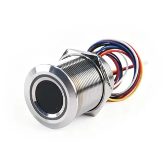Ausi R503 Kapazitiver Fingerabdrucksensor - Kreisförmiges Metall-Identifikationsmodul mit 2-Farben-Ringanzeige