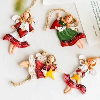 Weihnachtsengel-anhänger, 4er-set Weihnachtsengel Für Den Baum, Elfenanhänger, Weihnachtsbaumfigur, Weihnachtsdekoration