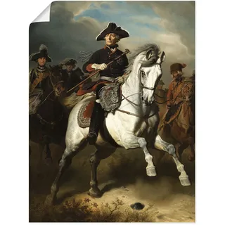 Wandbild ARTLAND "Friedrich der Große zu Pferde. 1861", bunt (farbe bild(er): bunt), B:45cm H:60cm, Bilder, als Leinwandbild, Poster in verschied. Größen