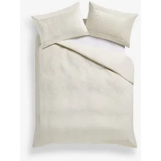 Next Bett-Set Madison Bettgarnitur aus gestepptem Samt, Bezug: Polyester (recycelt) beige