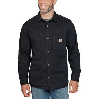 CARHARTT Fleece Lined Snap Front Hemd Schwarz M