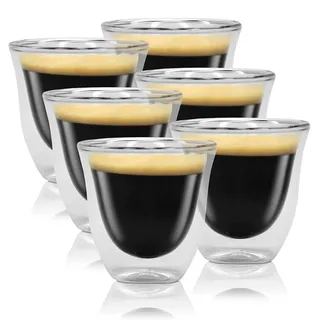 3x Delonghi Espresso Kaffee 2er Doppelwandiges Thermoglas