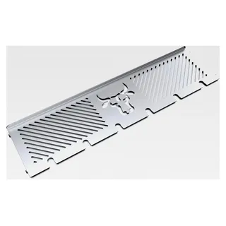 Multifunktions-Warmhalterost für Burnhard Gasgrill Big Fred/Big Fred Deluxe aus Edelstahl mit Logo und Drumstick-Halterung