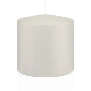Wiedemann Kerzen Große Stumpenkerzen Zinn Hellgrau Ø 98 x 100 mm, 6 Stück, 75 Brenndauer
