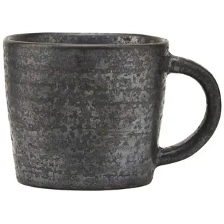 House Doctor Kleine Tasse Pion Schwarz | Espressotasse aus Steingut | Dänisches Design im Scandi-Style, 1 Stück (1er Pack)