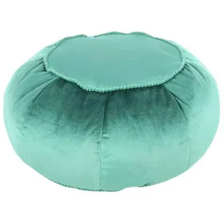Kayoom Pouf, Grün, Textil, Füllung: Styroporkugeln, 65x35x65 cm, Reißverschluss, Wohnzimmer, Hocker, Poufs