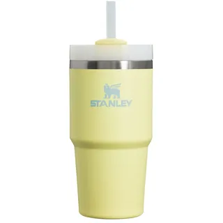 Stanley Quencher H2.0 FlowState Vakuumisolierter Becher aus Edelstahl mit Deckel und Strohhalm für Wasser, Eistee oder Kaffee, Smoothie und mehr, Pomelo, 590 ml