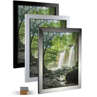 myposterframe Einzelrahmen Juno Bilderrahmen Fotorahmen, (1 Stück), 30x40 cm, Weiß matt, MDF weiß 30 cm x 40 cm