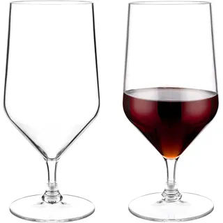 hotder Unzerbrechlich Tritan-Kunststoff weingläser Bierbecher 415 ml, rotwein trinkglas, gläser fur Camping Party, BPA-frei 415 ml Bierbecher, 2er Set