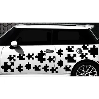 HR-WERBEDESIGN 90-teiliges Puzzle Puzzleteile Puzzelteile Aufkleber Spritzer WANDTATTOO Blume