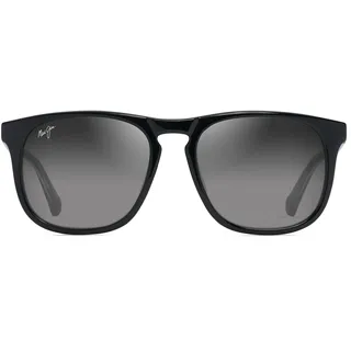 Maui Jim K?PA?A _ Glänzend Schwarz mit Hellgrau transparent (GS641-14)
